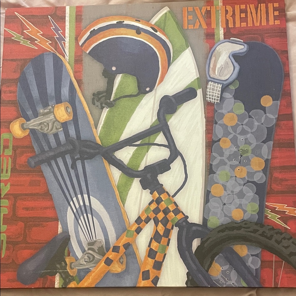Extreme Sports Canvas Art for kids room
